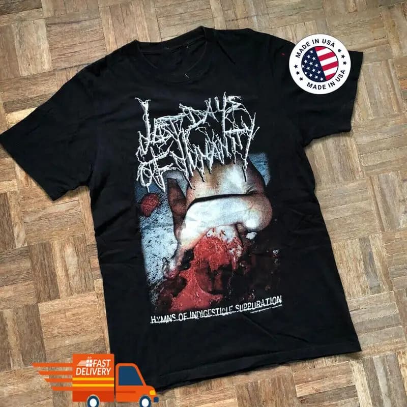 Maglietta nera della band Last Days Of Humanity goregrind S 5XL