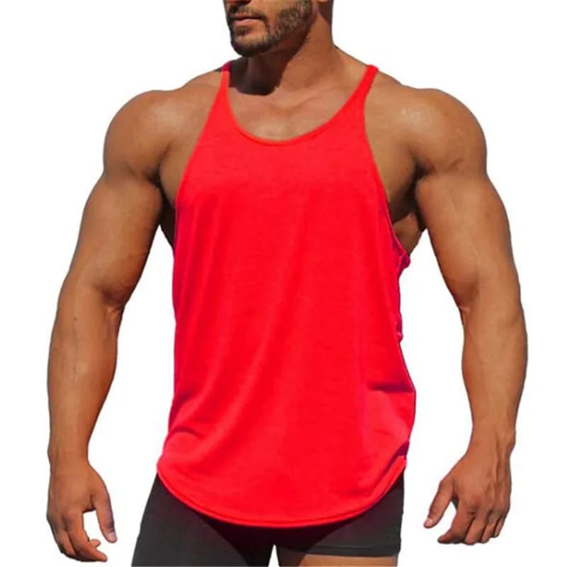 Men's Summer Shirt Sleeveless Canotta Cotton Gym Sleeveless T-Shirt Bodybuilding Sports vest Gym Tank Fitness Men's Clothing