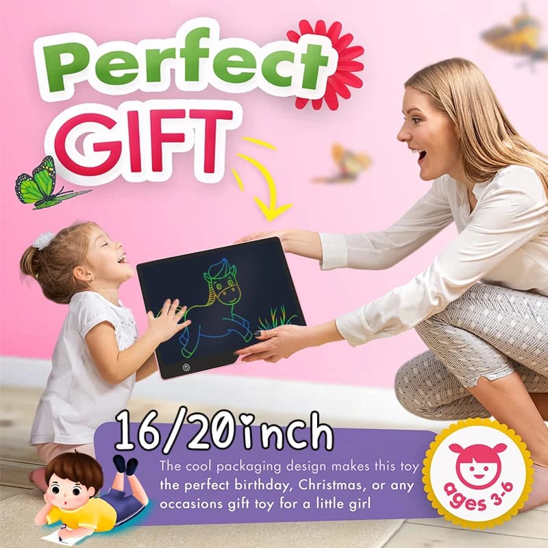 Tavoletta grafica da 16'/20" pollici, tavoletta da disegno, tavoletta da scrittura LCD, disegno, multi, tavolo da pittura, blocco note, giocattoli per bambini
