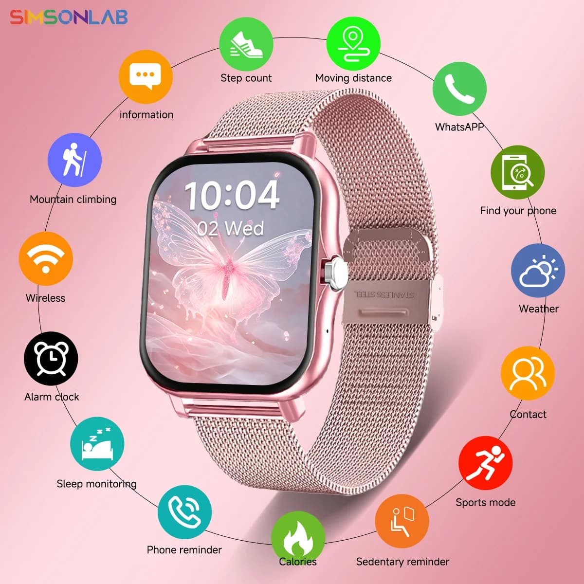 2025 Nuovo Smartwatch 1.83 ''Schermo HD Monitoraggio della frequenza cardiaca/sonno Chiamata Bluetooth senza fili Controllo musicale Smart Watch per uomo Donna