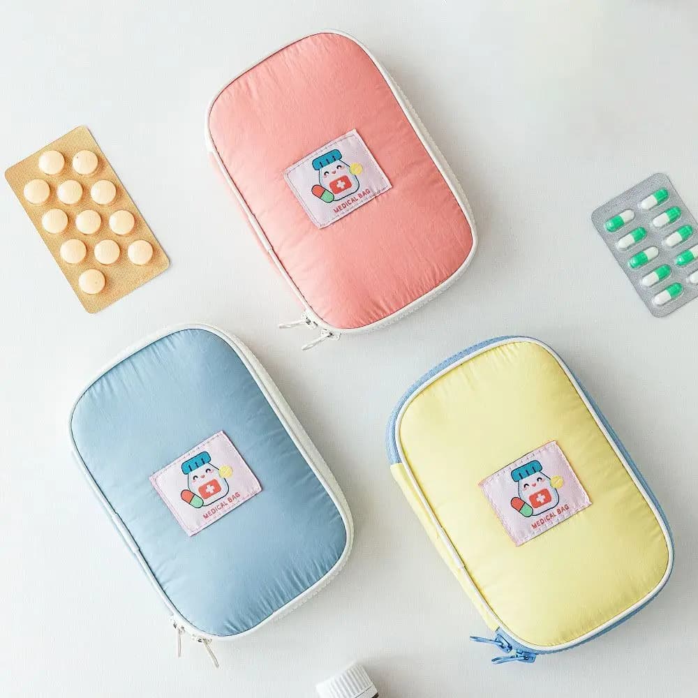 Portable Medicine Bag Mini First Aid Bag Nylon Waterproof Medical Emergency Kits Outdoor Travel Medicine Pill Storage Bag