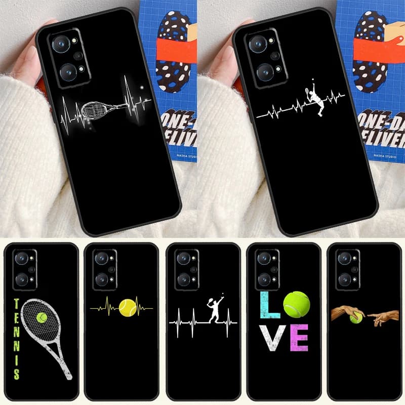 Tennis racks for Realme GT 6 6T 5 GT7 Pro C61 C75 C55 C51 C21Y C25S C67 C53 13 12 10 11 Pro Plus Case