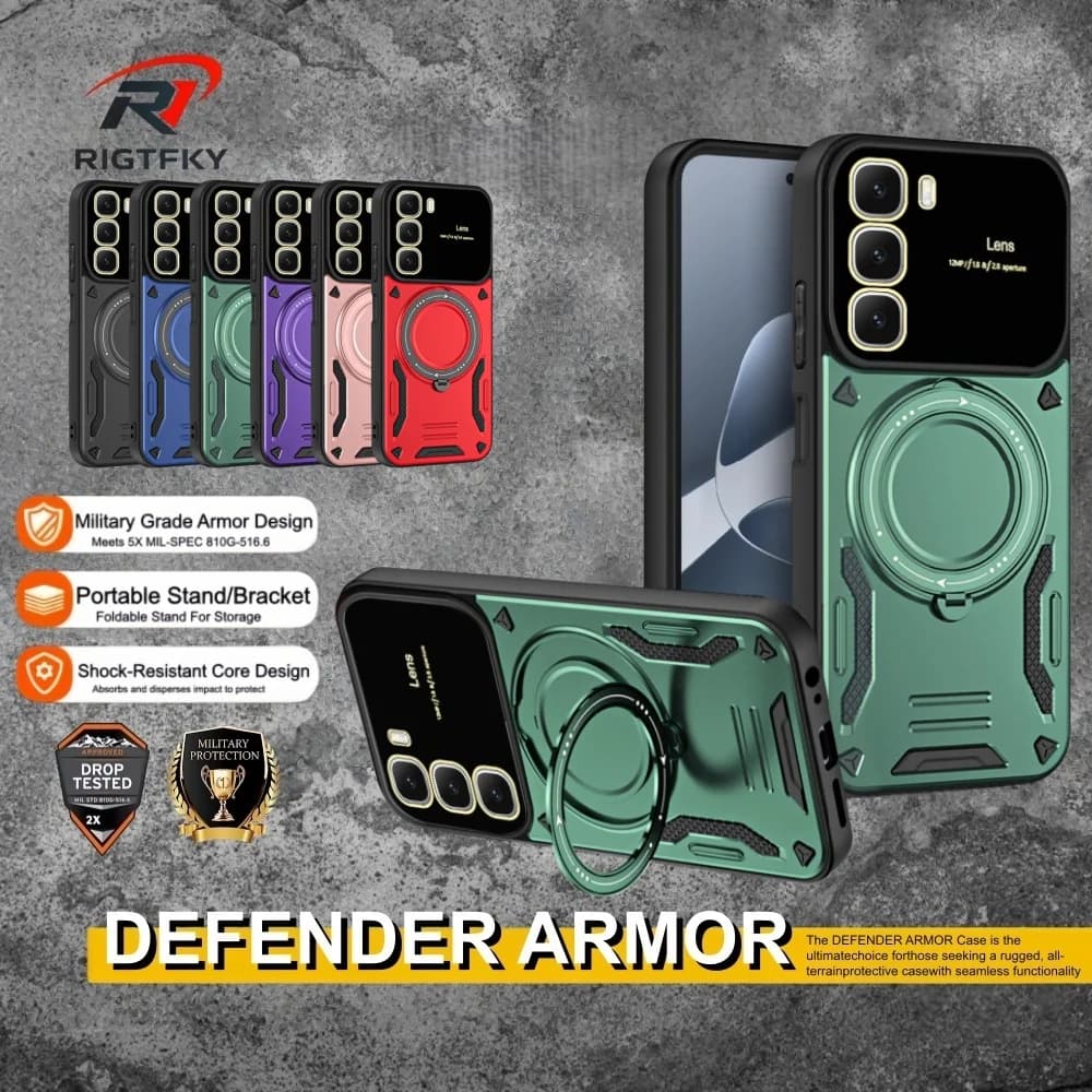 Kickstand Shockproof Armor Phone Case For Infinix Hot 60 60i 50 50i 30 30i 40 40i Pro Note 50S 50X Camera Protection Cover