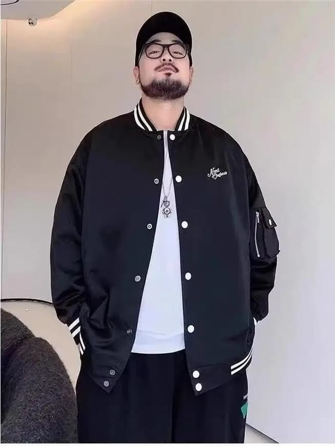 Giacca da Baseball Americana Oversize da Uomo, Moda Casual Sportiva, Capospalla Autunno Inverno, Nuovo Stile, Poliestere Nylon Co...