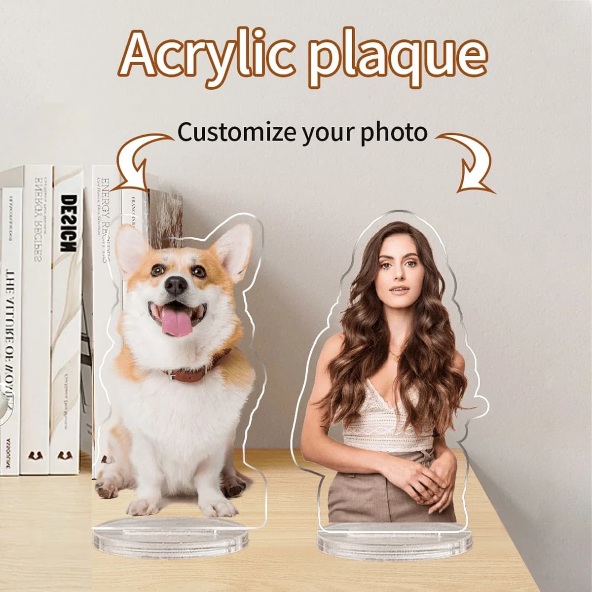 Custom Acrylic Commemorative Stand Desktop Decorative Figurine Birthday Wedding Party Souvenir Cherish Beautiful Moments
