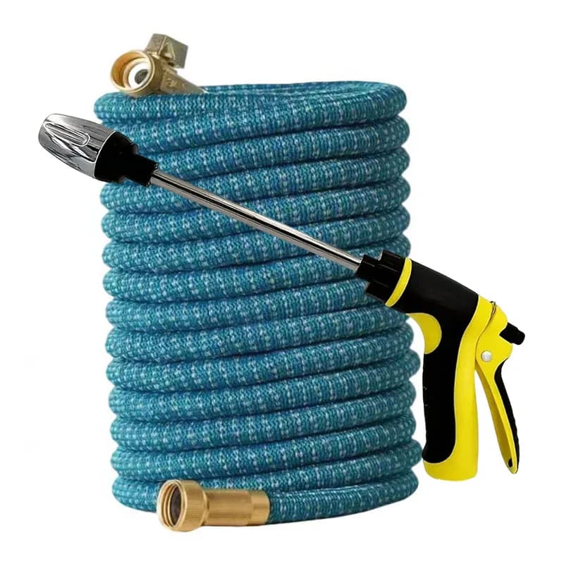 Pollice 3/4 Expandable Garden Pipe with Spray Connector, High Pressure Irrigation Device, Magic Holeless Pipe for Car Washing