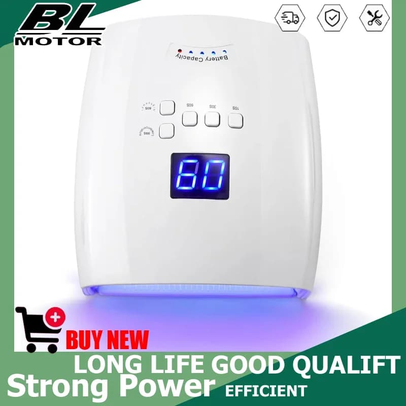 UV LED Nail Lamp Tool 66W Lamp for Manicure with LCD Screen 4 Timer Settings Nail Art Manicure Rechargeable for Home Tools