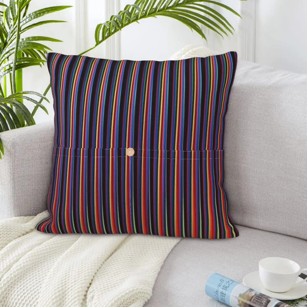 Carlos Cruz Diez Square Linen Pillowcase Cushion Cover Polyester Decor Bed Home Comfort Throw Pillow