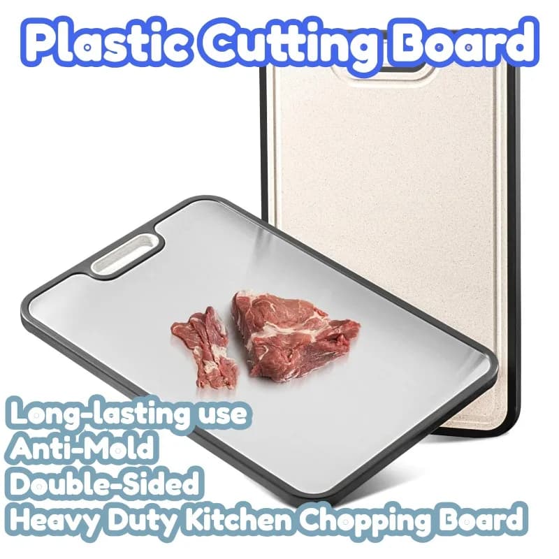 Double Side Plastic Cutting Machine with Stainless Steel 304, Antibacterial, for Foods, Often, with Hole for Hanging, Durable