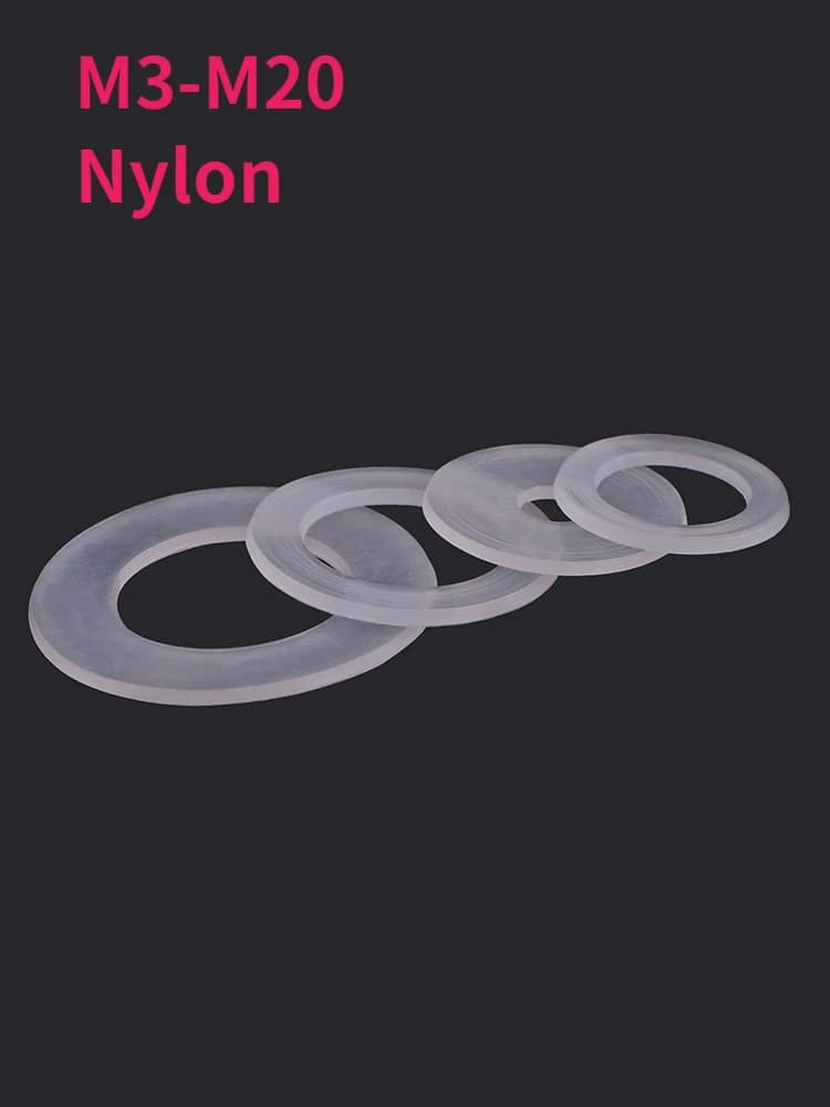 M3-M20 guarnizione in Nylon isolante guarnizione piatta in plastica morbida rondella piatta distanziatrice ad anello in plastica rotonda