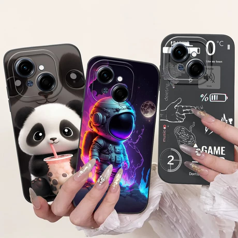 Per Tecno Spark GO 1 Custodia in silicone liquido morbido TPU Cover posteriore per Spark GO 2025 Pop 9 Telefono Fonda Gotico Nero Notte Paraurti