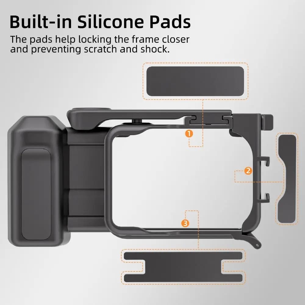 Kit Impugnatura Street Grip a Sgancio Rapido, Telaio Leggero per Fotocamera con Pulsante di Scatto e Cold Shoe per Insta360 Go Ultra