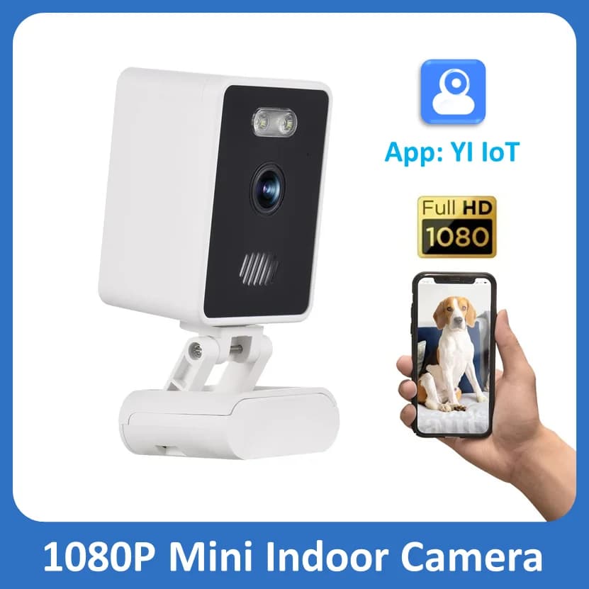 Mini telecamera Wifi HD da 2 MP Telecamera di rete CCTV wireless per interni App yiiot per animali domestici per cani anziani