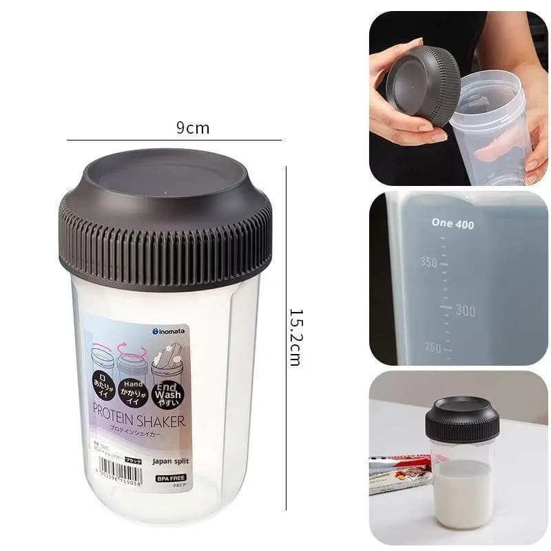 1Pc 400ML Shaker Bottle Fitness Shaker Cup for Men and Women Sport Protein Powder Milkshake Mixing Cup Health and Beauty Products