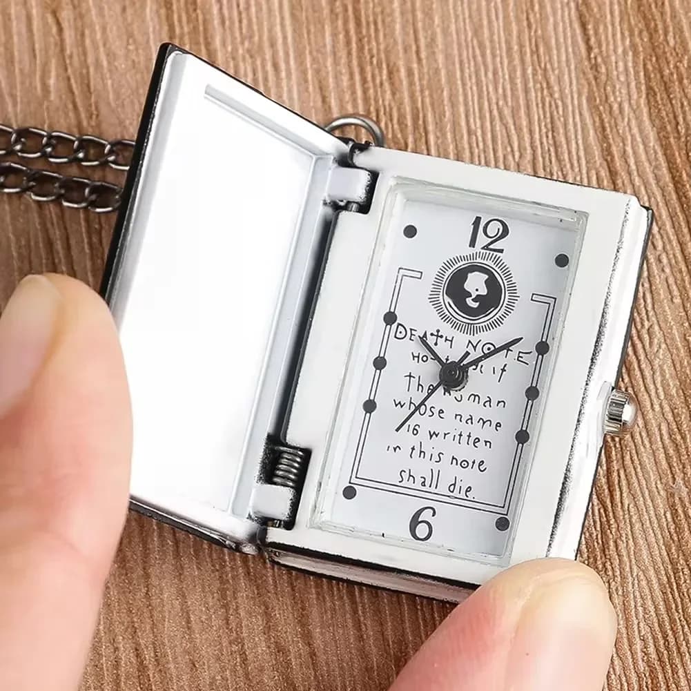 Mini Antique Necklace Chain Clock Pendant Book Quartz Pocket Watch for Men Women Fashion Pendant Watch