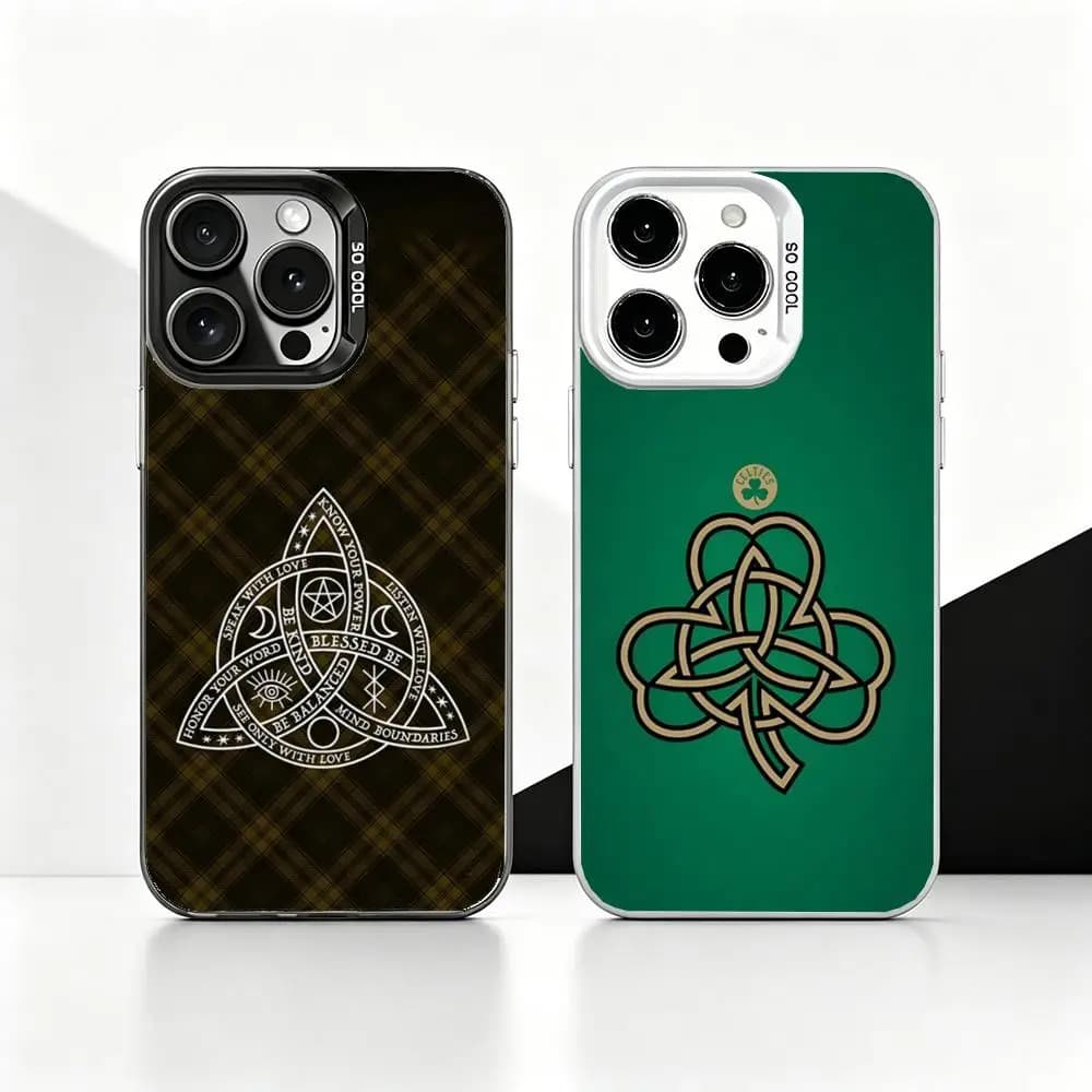 Pattern C-Celtic K-Knots Phone Case For IPhone 17 16 15 14 13 Pro Max Air Matte Laser Metallic Aurora Luxury Matte Cover