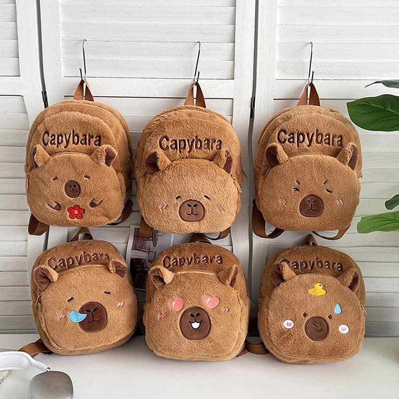 Nuovi Zaini in Peluche a Forma di Capibara; Borsa Portatile Carina per Ragazze