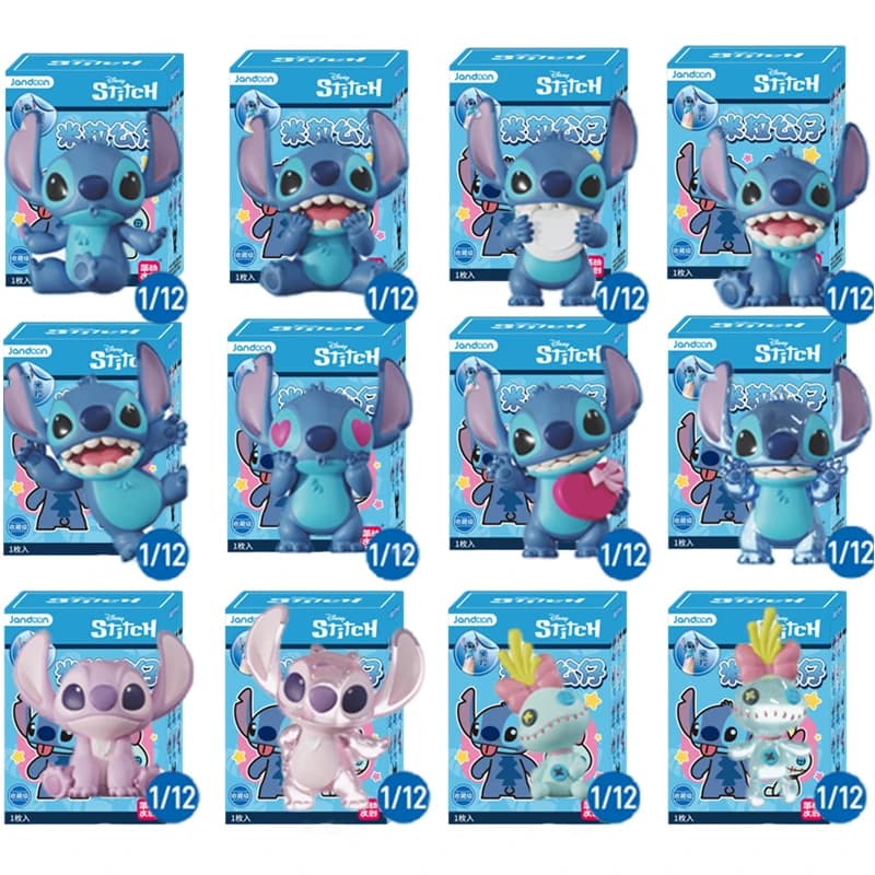 Lilo & Stitch Disney Jandoon Box Cieca Original Angelo Scrump Doll Grano Riso Mini Action Figure Model Toy Surprise Ornament Gift