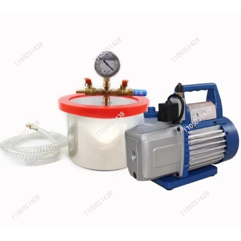 Stainless Steel 3L Degassing Chamber 20CM Diameter Epoxy Resin Vacuum DefoamingWith 12MM Thickness Acrylic Lid