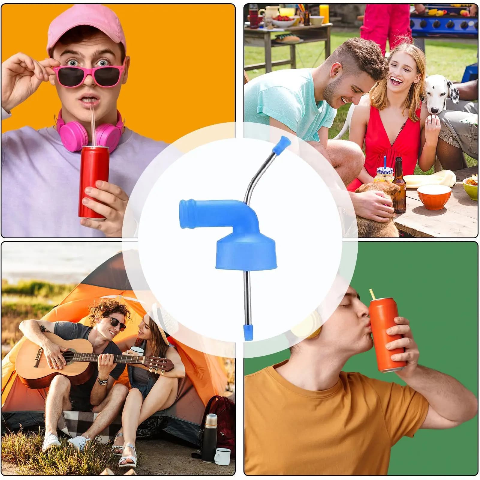 Portable beer bushing device with cans for cans Drink dispenser for club parties Tailgating College Party Camping