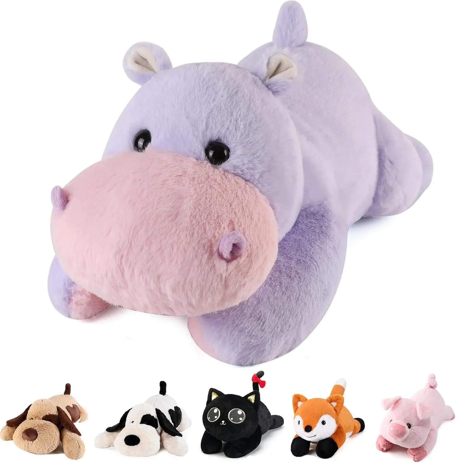 Grande Peluche a Forma di Ippopotamo da 28 Pollici, 2,27 kg, per Bambini e Adulti
