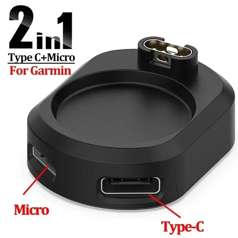 Caricabatterie per Garmin Smartwatch Adattatore Convertitore di ricarica Connettore per Fenix 7X 6 /Instinct 2/ Venu 2/ Vivoactive 4/ forerunner