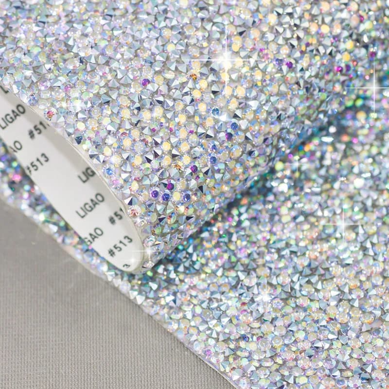 Nastro autoadesivo in resina con strass, nastro di cristallo, vestiti, decorazione fai da te, con strass, per lavori artistici, decorazioni per telefono per auto fai da te