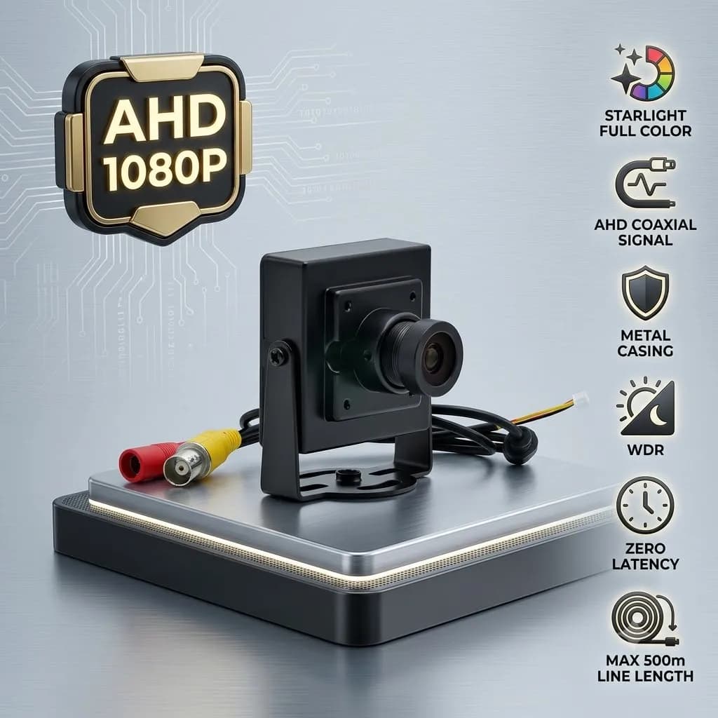 1080P Mini Metal Security Cctv AHD Camera 2MP Coaxial Digital HD 2.8mm/3.6mm/6mm/8mm/12mm lens have Bracket For Home/Car