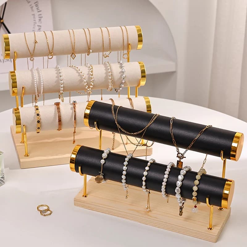 {MAX-66} 1/2/3-Layer Jewelry Display Stand Wooden Jewelry Bracelet Watch Display Holder For Women Men Ideal Choice For Gifts