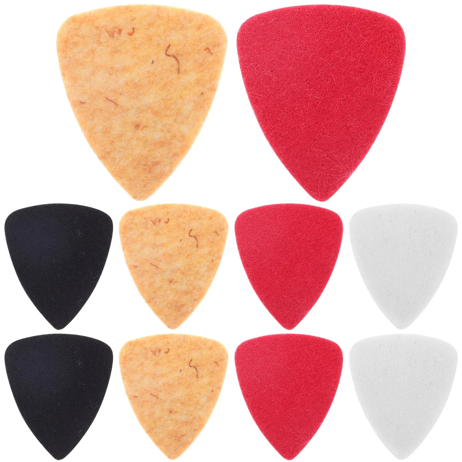 10Pcs Felt Picks Guitar Accessories Rigid Felt Material Warm Authentic Tone Non Scratch Surface Perfect for Ukulele Players Gift