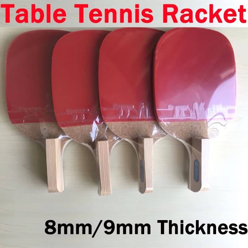 Racchetta da Ping Pong in Stile Giapponese, Lama in Legno Laminato Hinoki, Spessore 8mm/9mm, Impugnatura Penhold