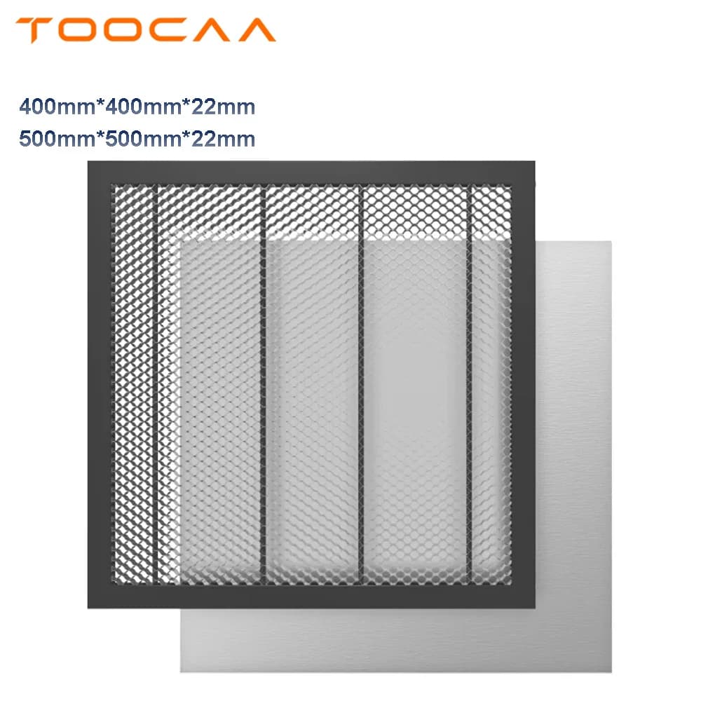 Tavolo da lavoro a nido d'ape TOOCAA 500*500mm 400*400mm, piano di lavoro universale per macchina da taglio e incisione laser CO2 e a diodi