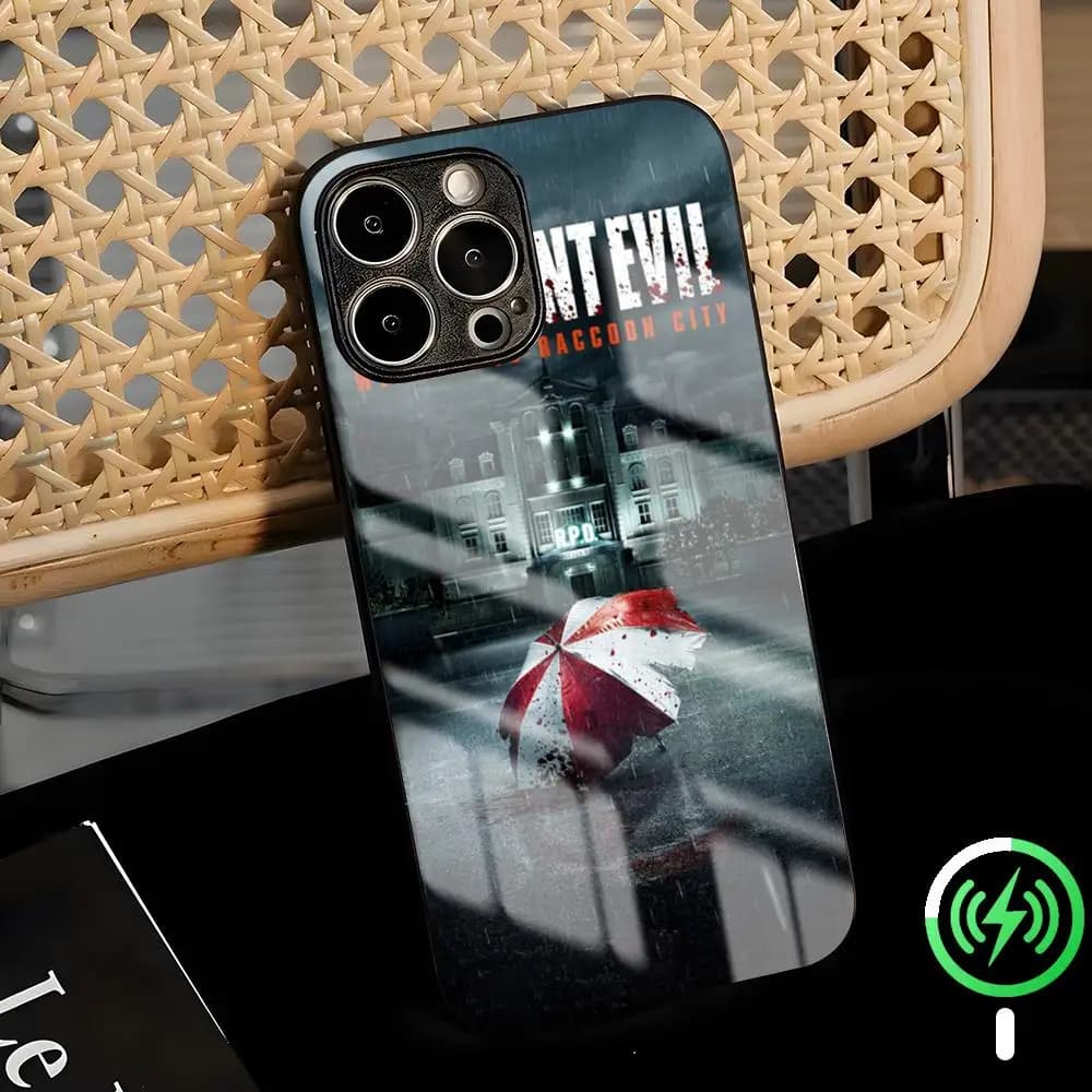2R-Resident E-EvilES Umbrella Phone Case For iPhone17 Air 16 e 15 14 13 12 11 Plus Mini Pro Max Glass Magnetic Case