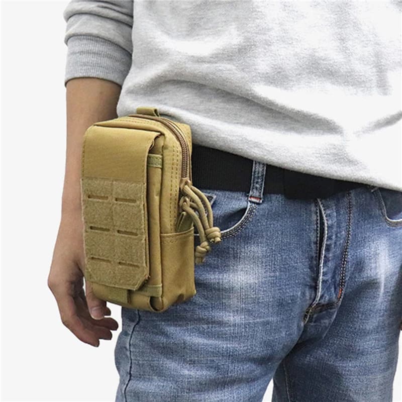Men Tactical Molle Pouch Belt Waist Bag Small Military Waist Bags Travel Camping Bags Soft Back Bolsa