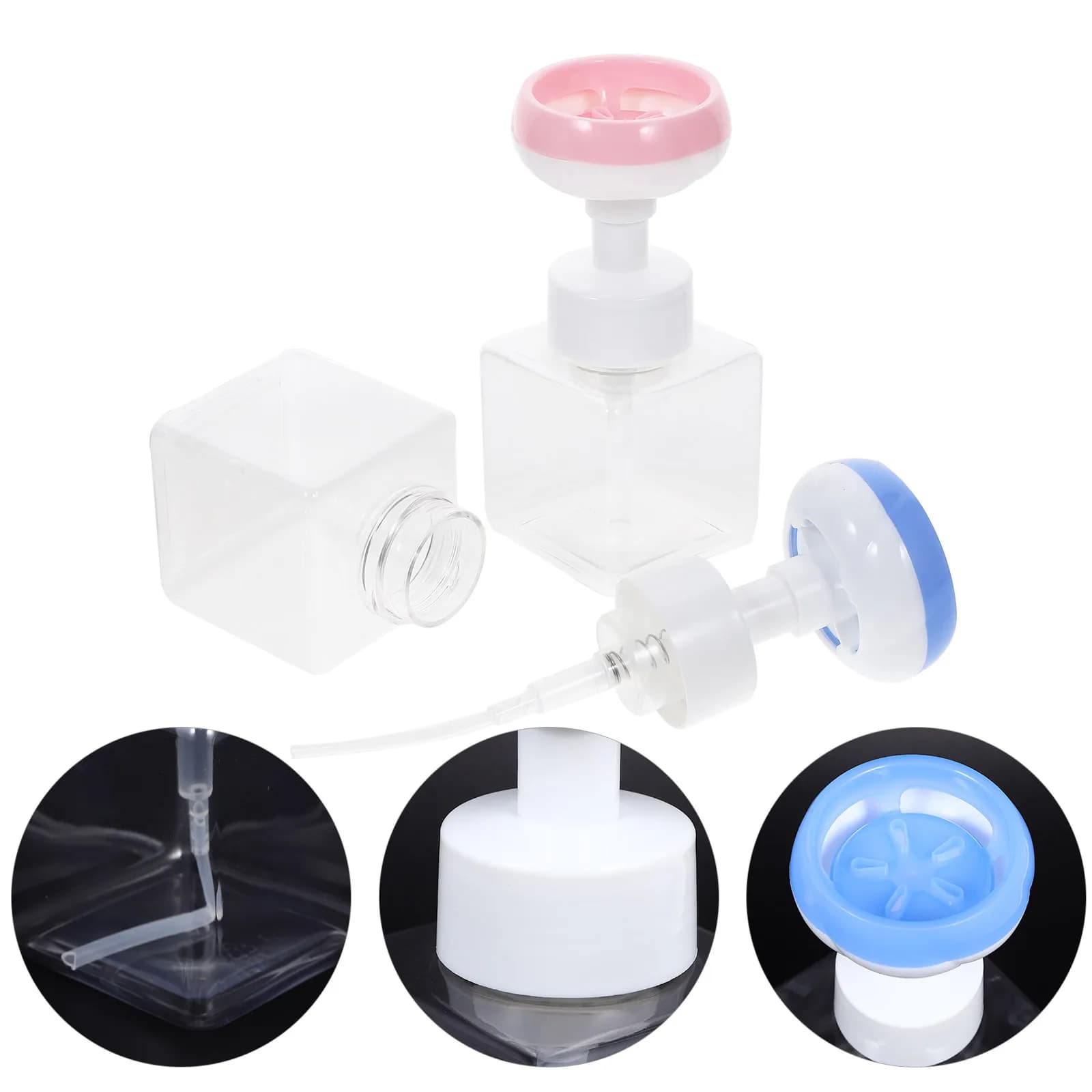 2 Pezzi Flacone Portatile a Pressione per Schiuma, Dispenser da Viaggio Facile da Trasportare, Contenitore Riutilizzabile per Sapone Liquido con Pompa Schiumogena