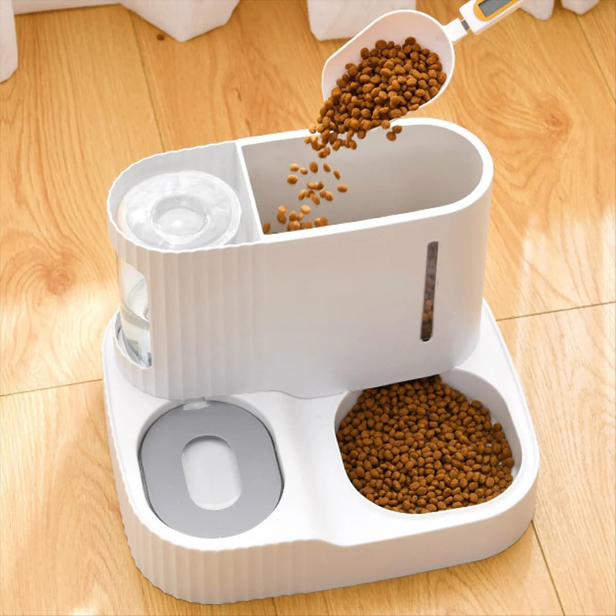【Flash&Deal!】{Mangiatoia per alimenti per cani Ciotola per acqua per alimentazione automatica per gatti Dispenser per alimenti per animali domestici.