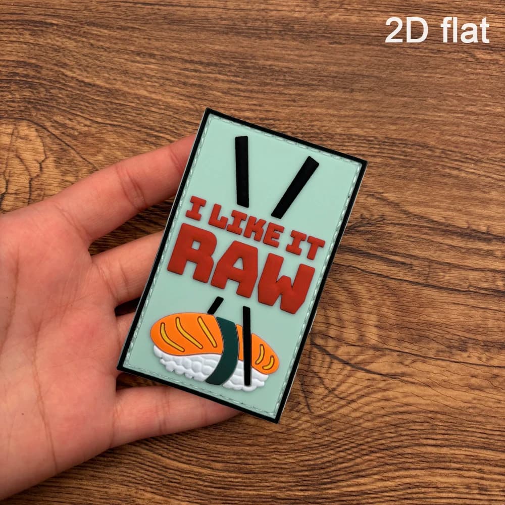 1Pc Rectangular Gourmet Sushi Fun Text Motivation Velcro Patch 2D Flat Pvc Material Rectangular Black Edge Fine Stitching Easy to Attach and Remove with Velcro Patch Includes Velcro Patch with Free Adhesive Surface Compatible with Functional Bags Trendy Brand Vest DIY Personalized Decoration
