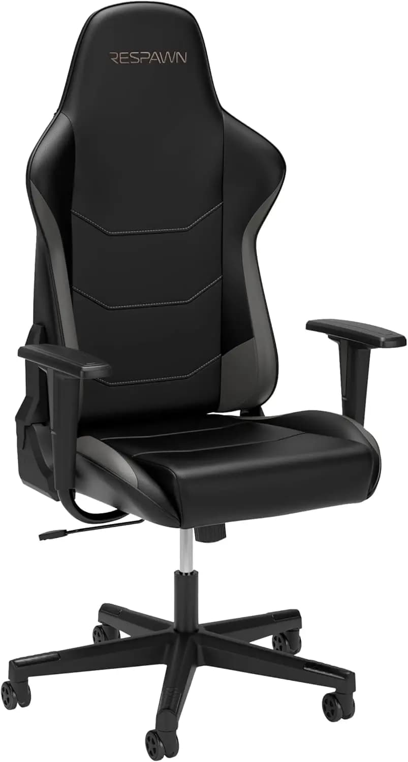 Sedia da Gaming Ergonomica con Supporto Lombare, Poggiatesta, Reclinabile Stile Racing per Ufficio e Giocatori di Computer - Grigia