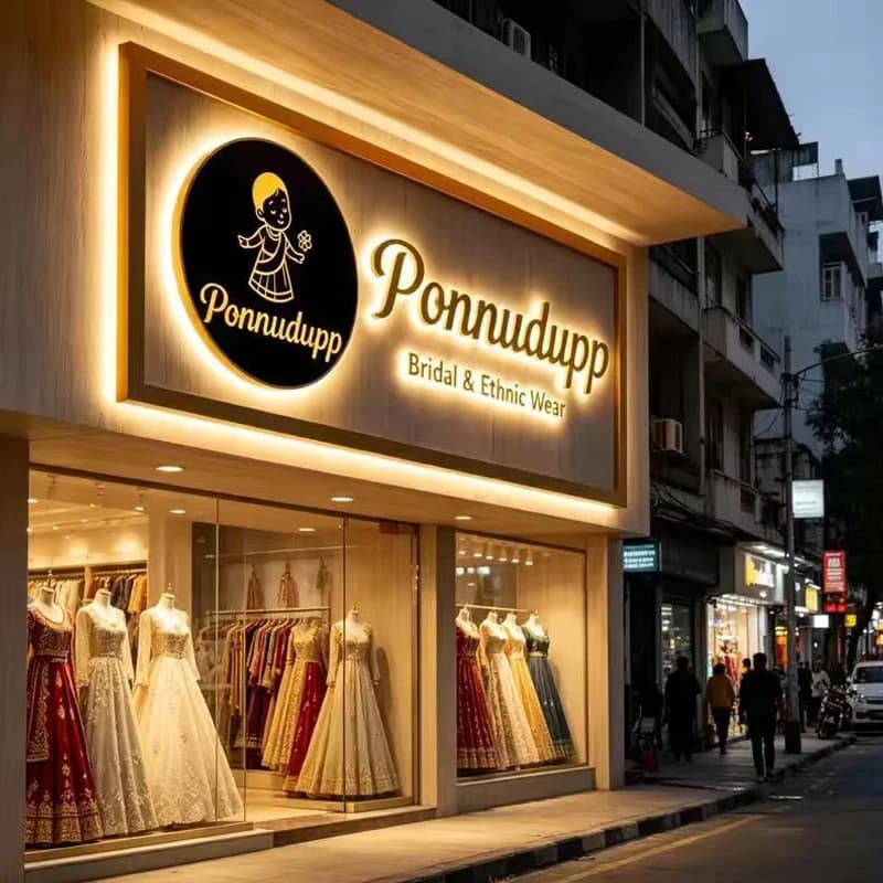 Retroilluminated Metal Teaches with Custom Business Logo, LED Letters for Custom Brand, Beauty Salon, Spa, Clinic, Open Store, CE/UL Certificate