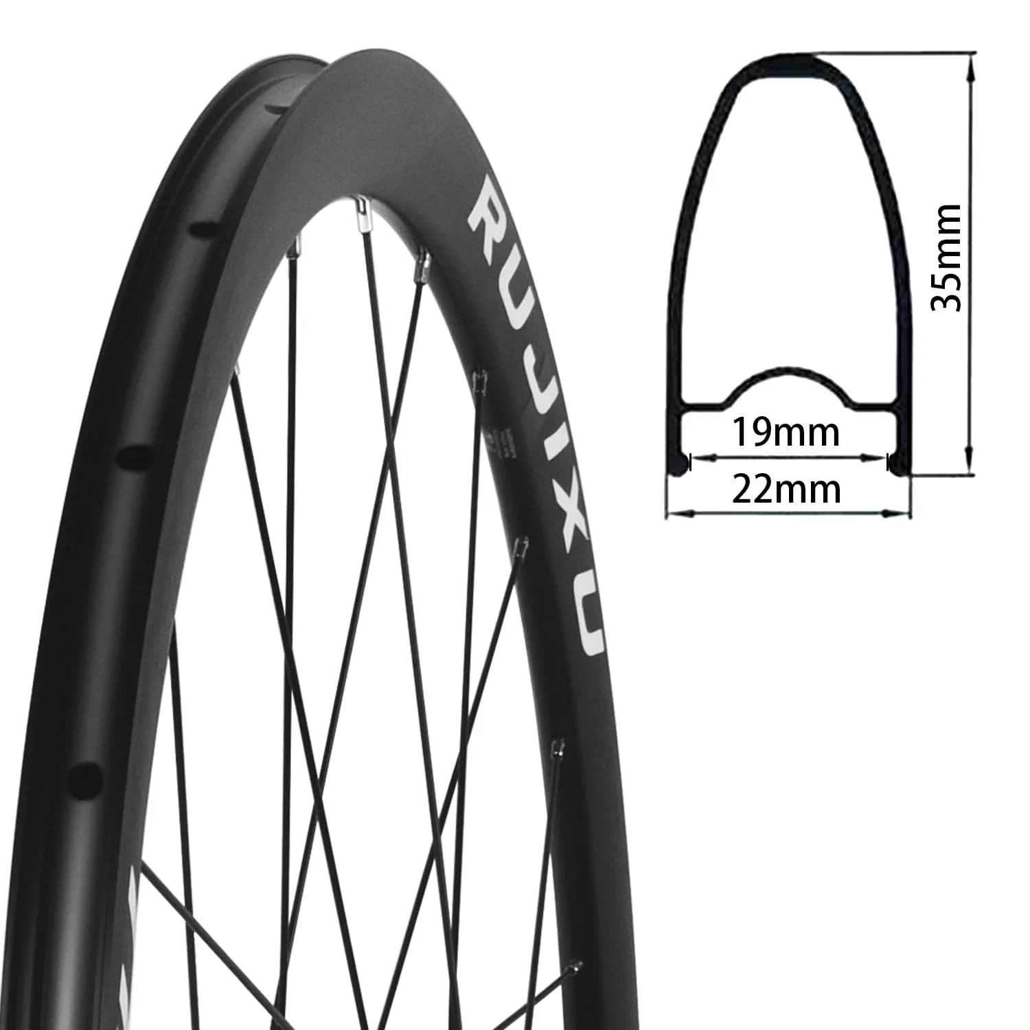 RUJIXU 700C Set di ruote per freni a disco per bici da strada profondo 30/35/38/41mm Lega di alluminio 6 nottolini Mozzo Ruota per ghiaia HG XDR 12s