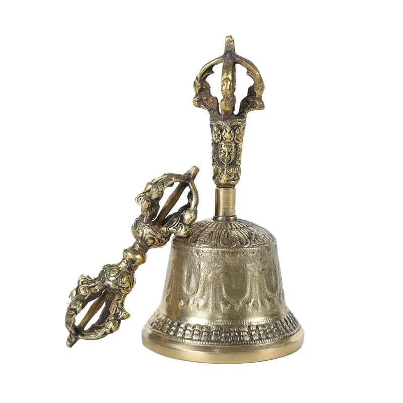 Tibetan Hand Bell Diapason Chakra Hand Bells Meditation Sound Healing Percussion Instruments Buddhist Musical Instruments