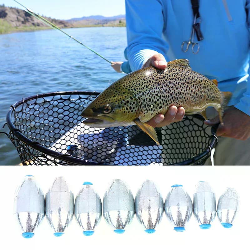 20Pcs/Lot Alloy Carbon Steel Hollow Olive Fishing Sinkers 3g/4g/5g/6g/7g/8g/9g/10g Fishing Weights Fishing Accessories