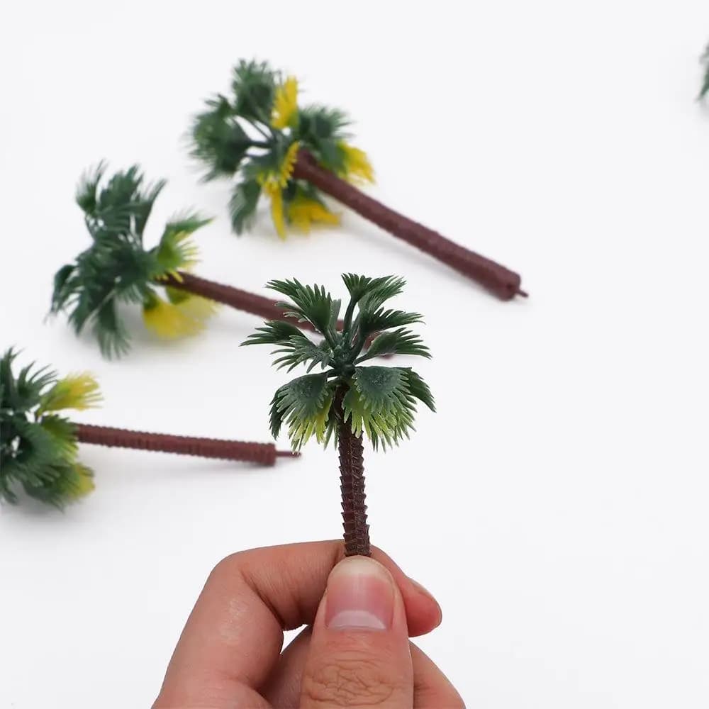 Mini Plastic Rainforest Plant Garden Decoration Landscape Miniature Scenery Model Artificial Palm Tree