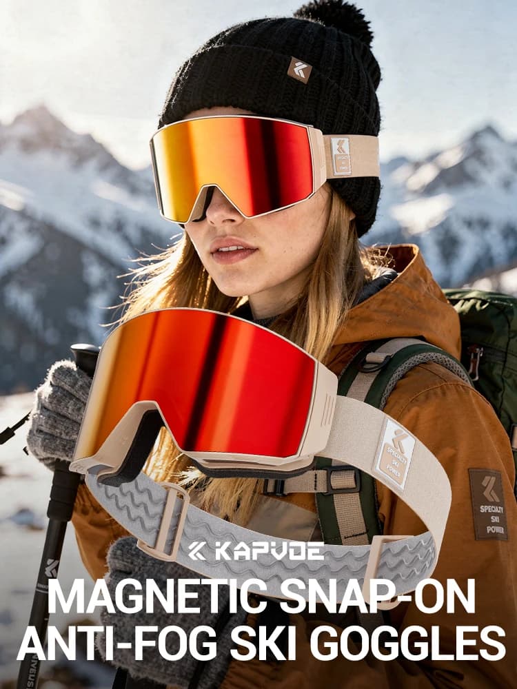 KAPVOE Occhiali da sci fotocromatici per esterni Inverno Motoslitta Sport Occhiali da neve unisex UV400 Occhiali da sole da snowboard magnetici antiappannamento