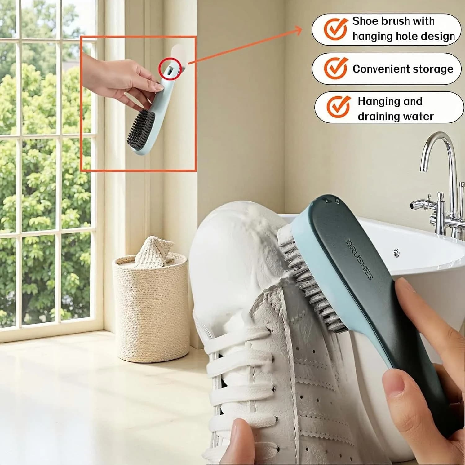 Soft Bristle Shoe Cleaning Brush Set for Laundry and Bathtub Versatile Cleaning Tool for Shoes Clothes and Furniture Sturdy and Easy to Handle
