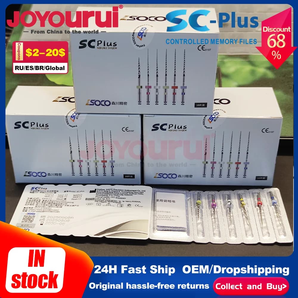 Dentale COXO SOCO SC Plus File Nichel Titanio Calore Attivato Canalare Endodonzia File Rotanti Materiali Odontoiatria Endo Motore