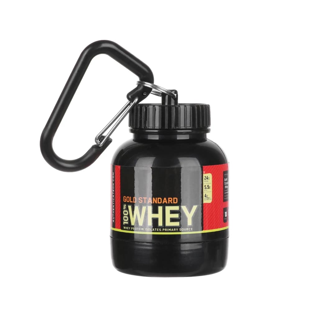 ZK40 Portable bottle for protein powder with key chain Medical box with funnel for health Small water cup External camping container Mini
