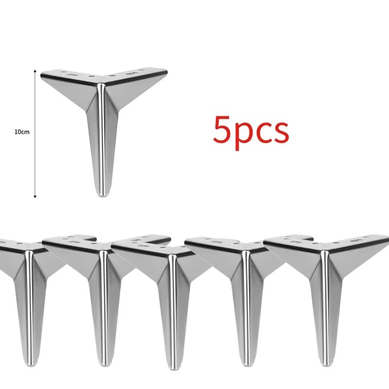 5 pezzi moderni triangolo in metallo piedini per mobili gambe per mobili gambe per mobili sostituzione fai da te per armadio armadio divano divano sedia