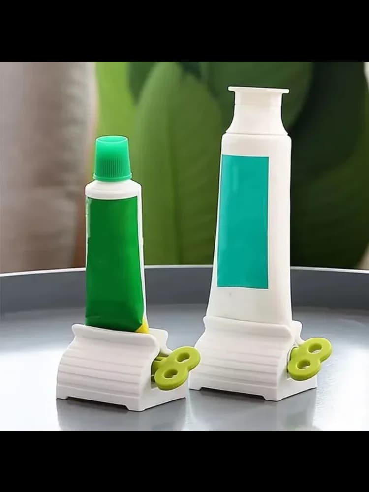 3 Pieces Rolling Tube Toothpaste Squeezer Toothpaste Seat Holder Stand Rotate Toothpaste Dispenser for Bathroom