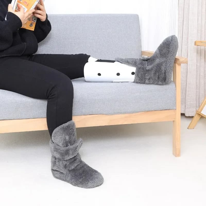 Autumn Winter Foot Wrist Protective Socks Men Women Fracture Gypsum Socks for Middle Aged Elderly Indoor Home Warmth Floor Socks